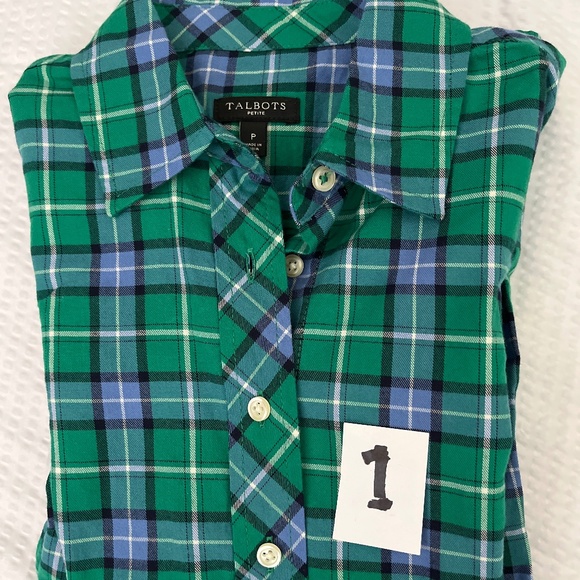 Talbots classic front button shirts long sleeve. - Picture 2 of 4